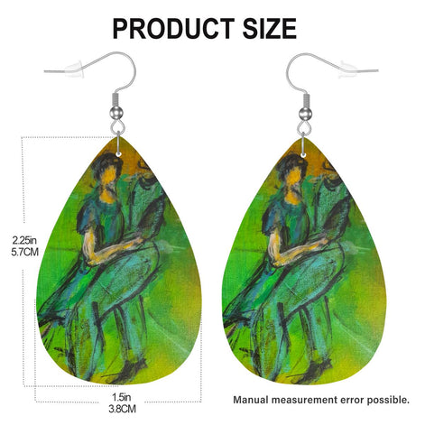 The Verde — Original Art Earrings by Leeorah