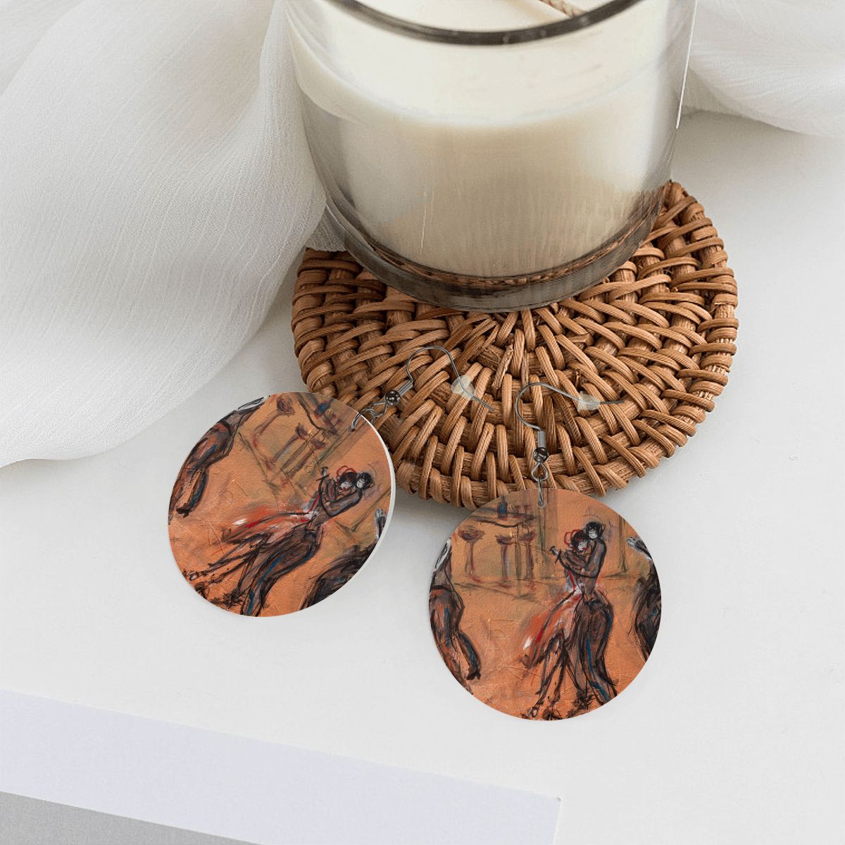 Golden — Original Art Earrings by Leeorah