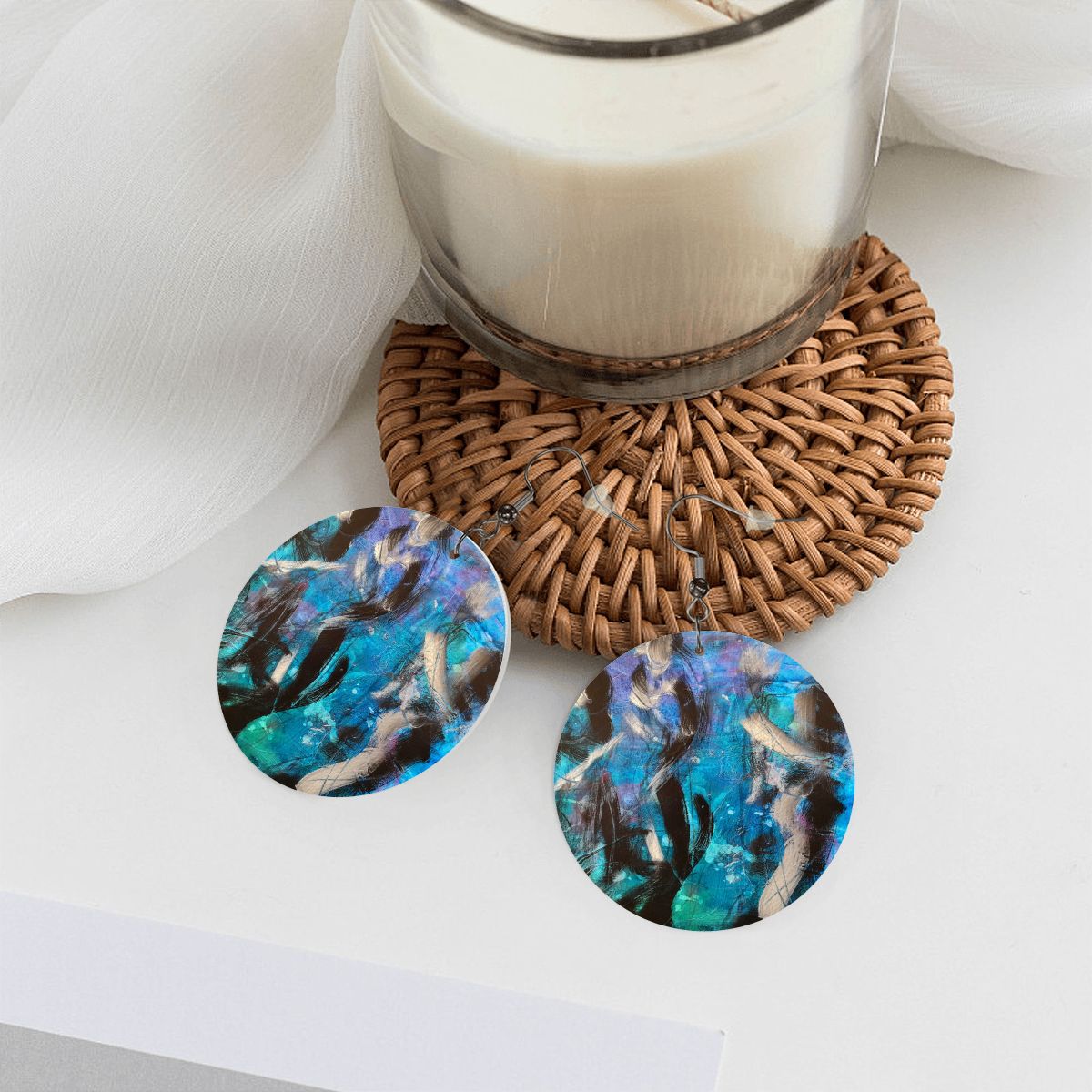 Fluid Dance — Original Art Earrings by Leeorah