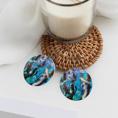 Fluid Dance — Original Art Earrings by Leeorah