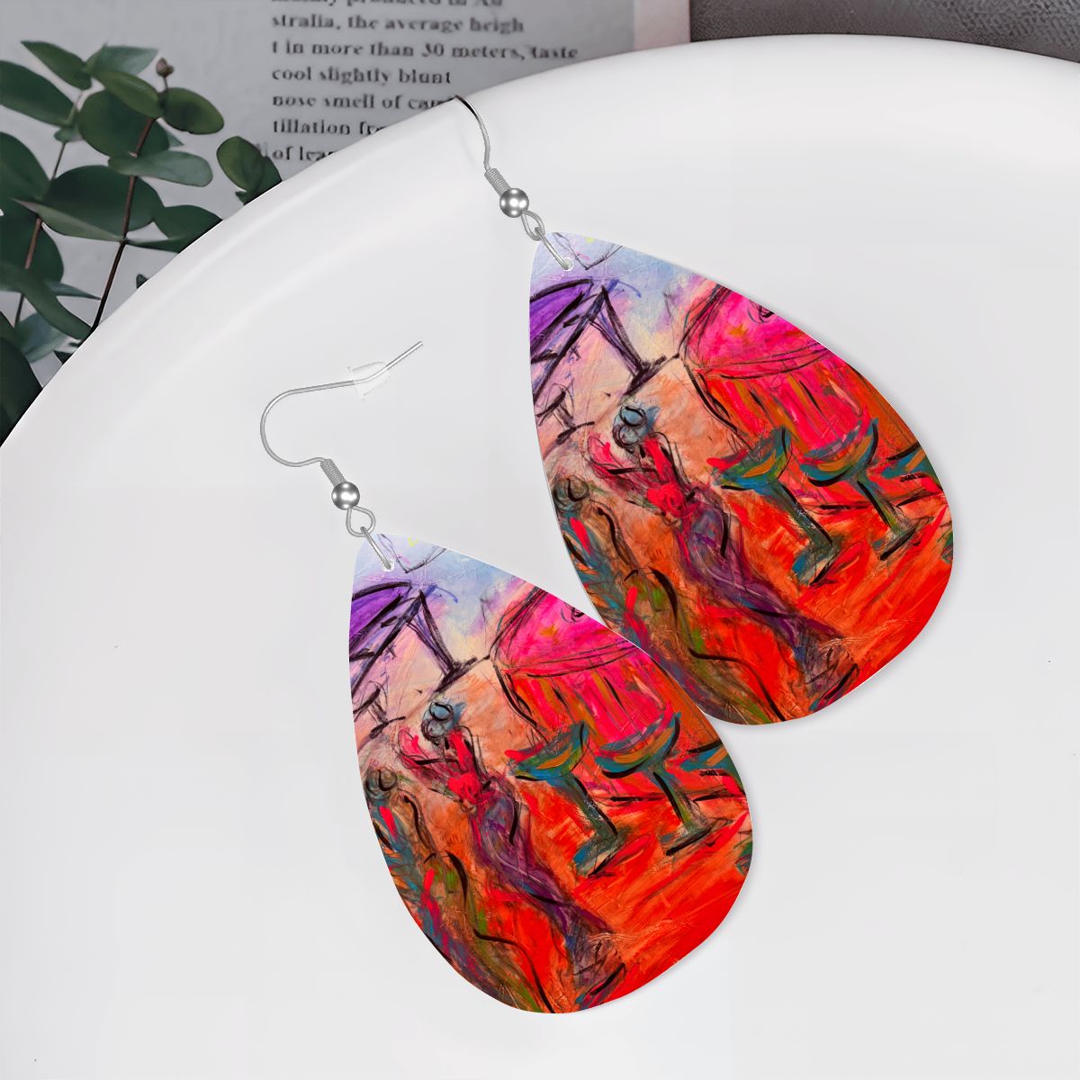 Piano Bar — Original Art Earrings by Leeorah