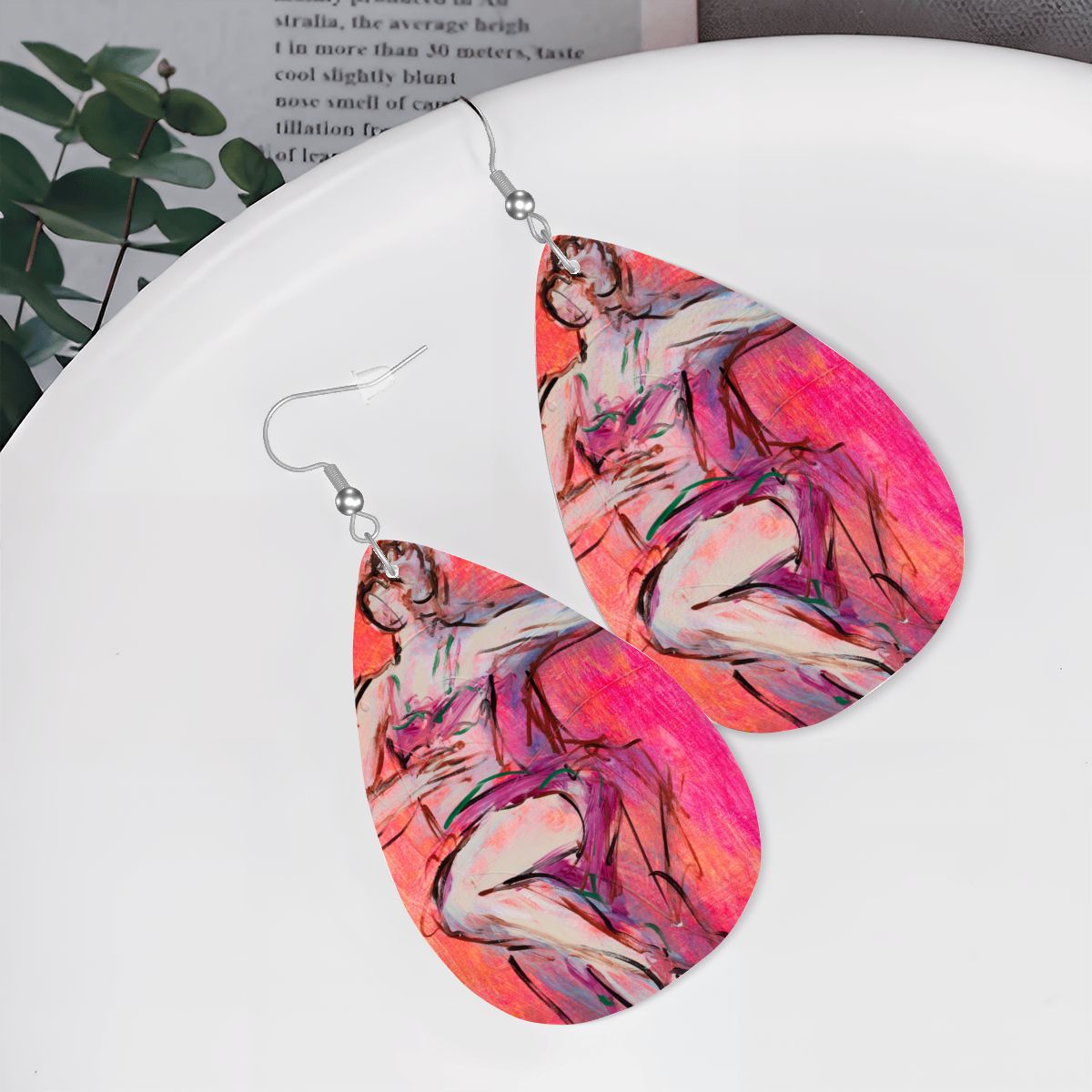 The Twist — Original Art Earrings by Leeorah