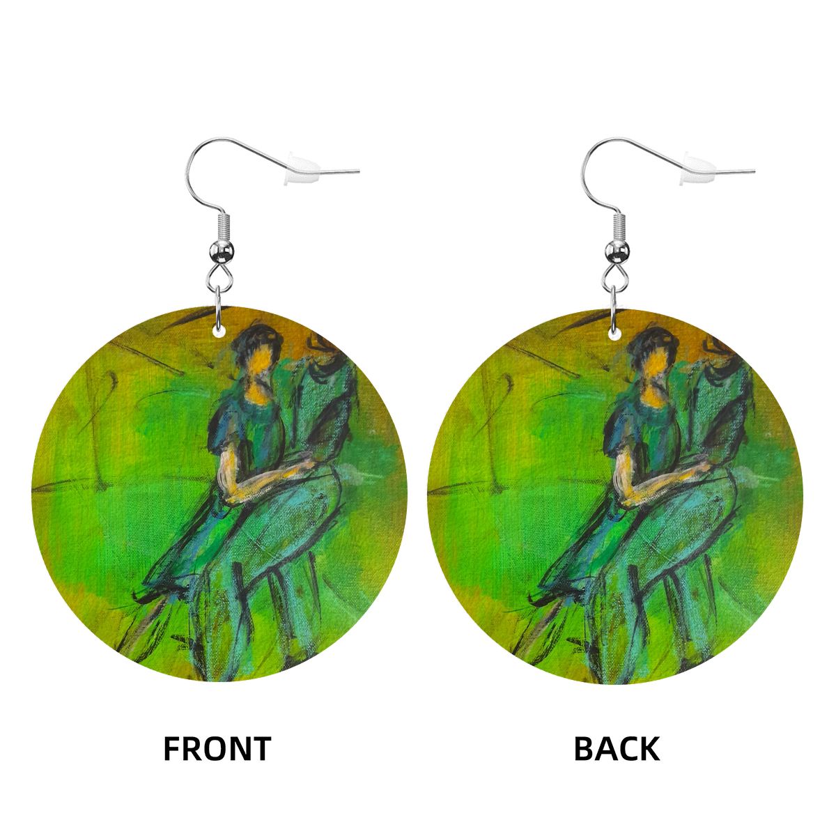 Verde — Original Art Earrings by Leeorah