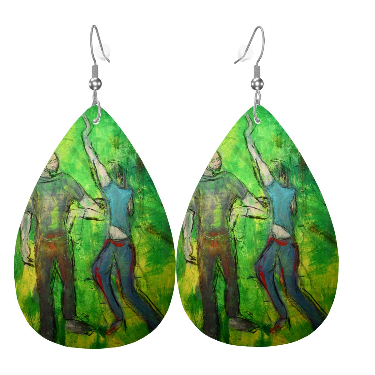 The Daniel — Original Art Earrings by Leeorah