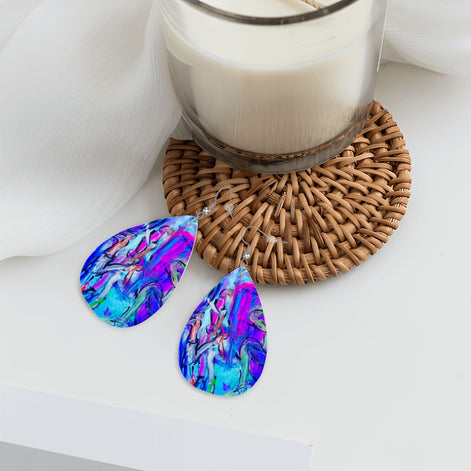 Purple Delight — Original Art Earrings by Leeorah