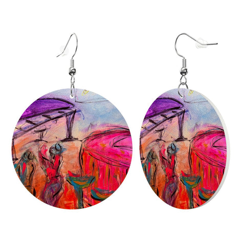 The Piano — Original Art Earrings by Leeorah