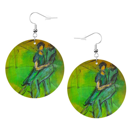 Verde — Original Art Earrings by Leeorah