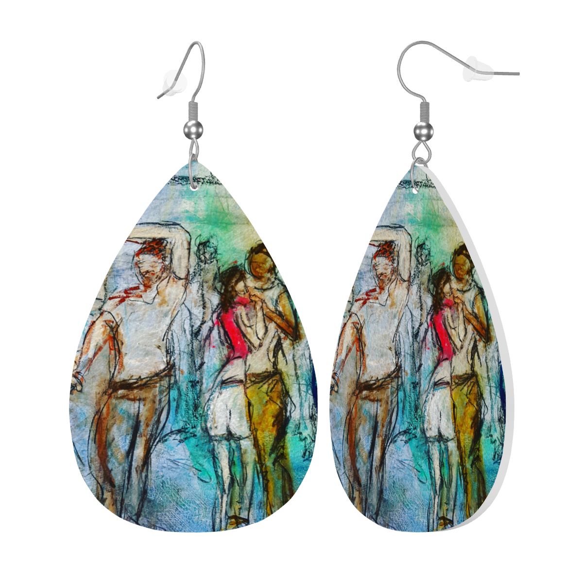 Best Night — Original Art Earrings by Leeorah