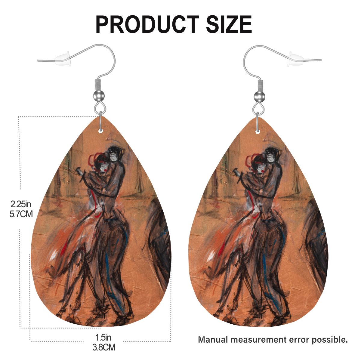 Gold Club — Original Art Earrings by Leeorah