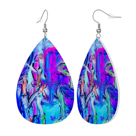 Purple Delight — Original Art Earrings by Leeorah