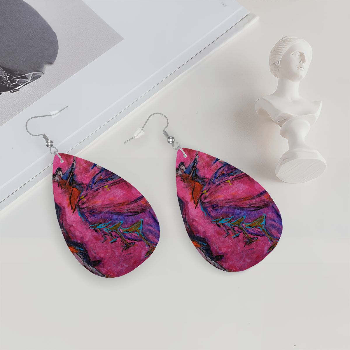 Dance Night — Original Art Earrings by Leeorah
