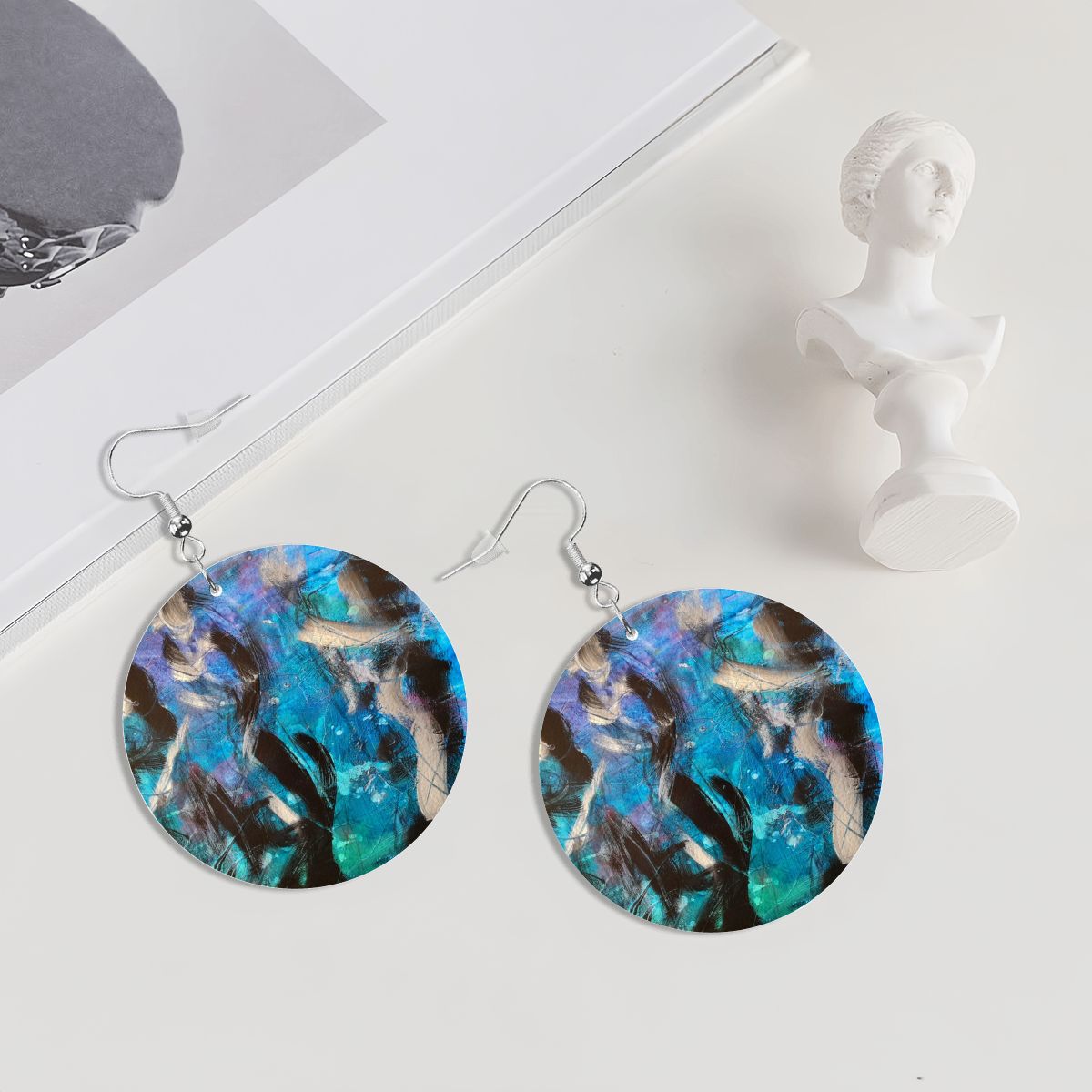 Fluid Dance — Original Art Earrings by Leeorah