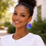 Purple Magic — Original Art Earrings by Leeorah