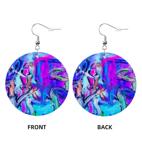 Purple Magic — Original Art Earrings by Leeorah