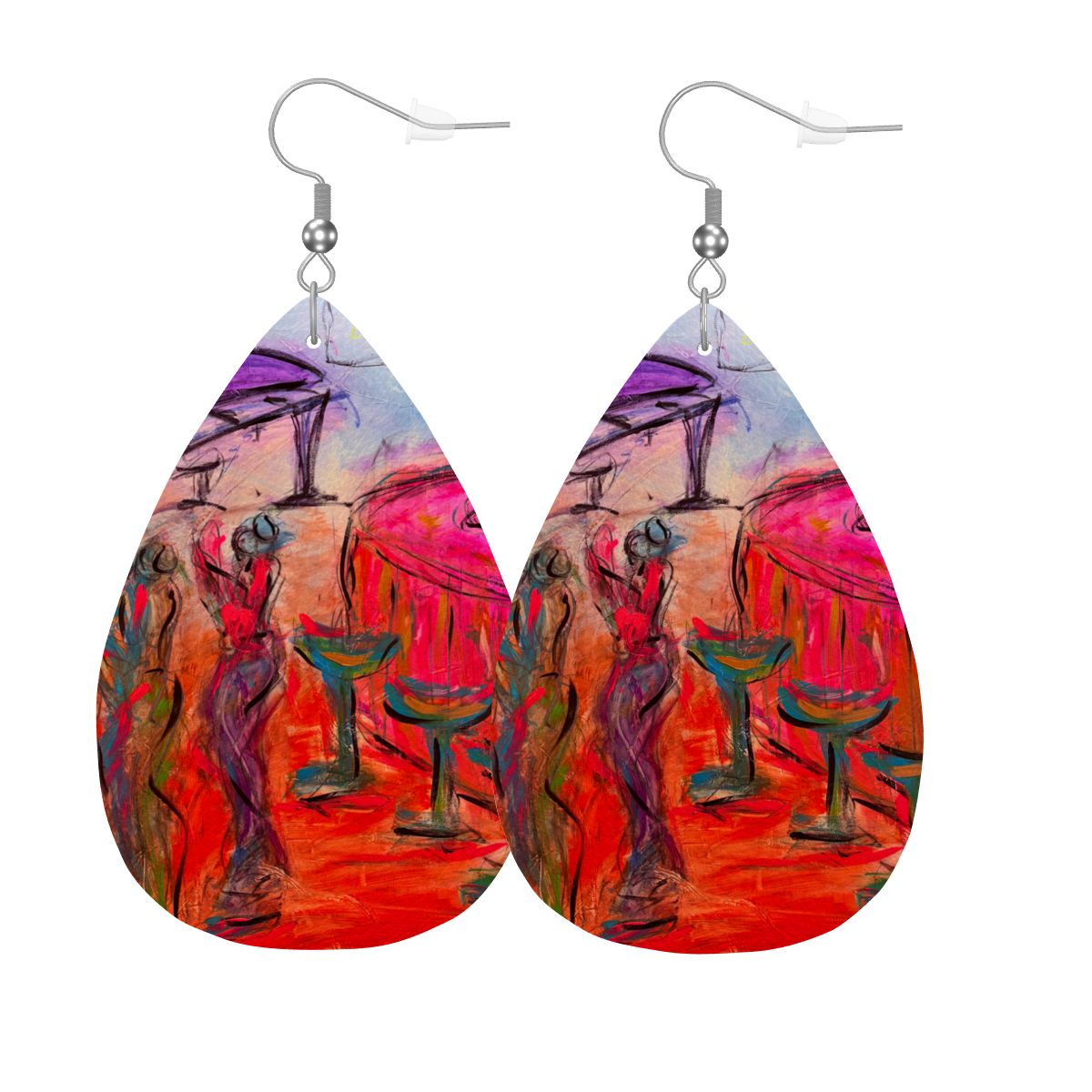 Piano Bar — Original Art Earrings by Leeorah
