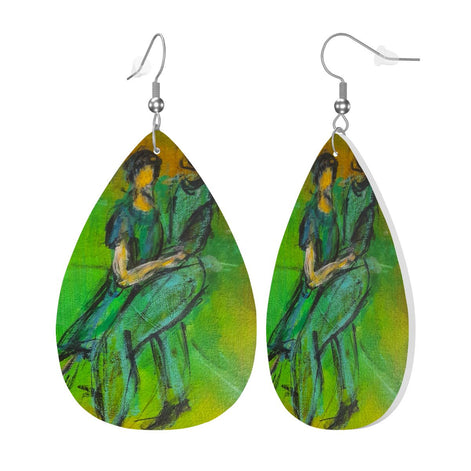 The Verde — Original Art Earrings by Leeorah