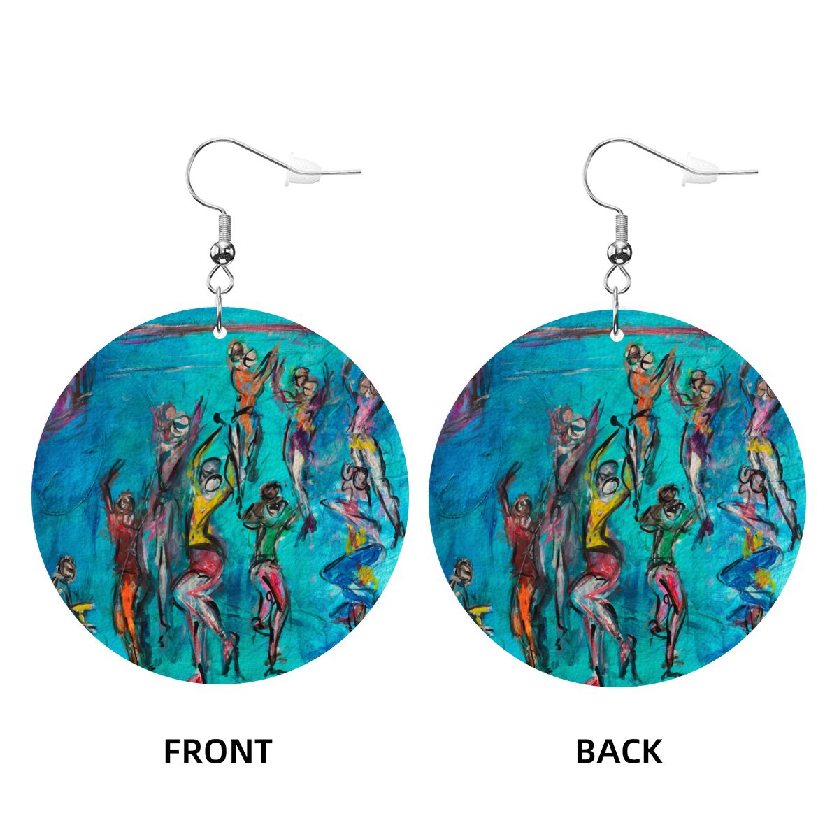 Aqua — Original Art Earrings by Leeorah