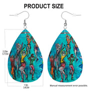 Aqua Move — Original Art Earrings by Leeorah