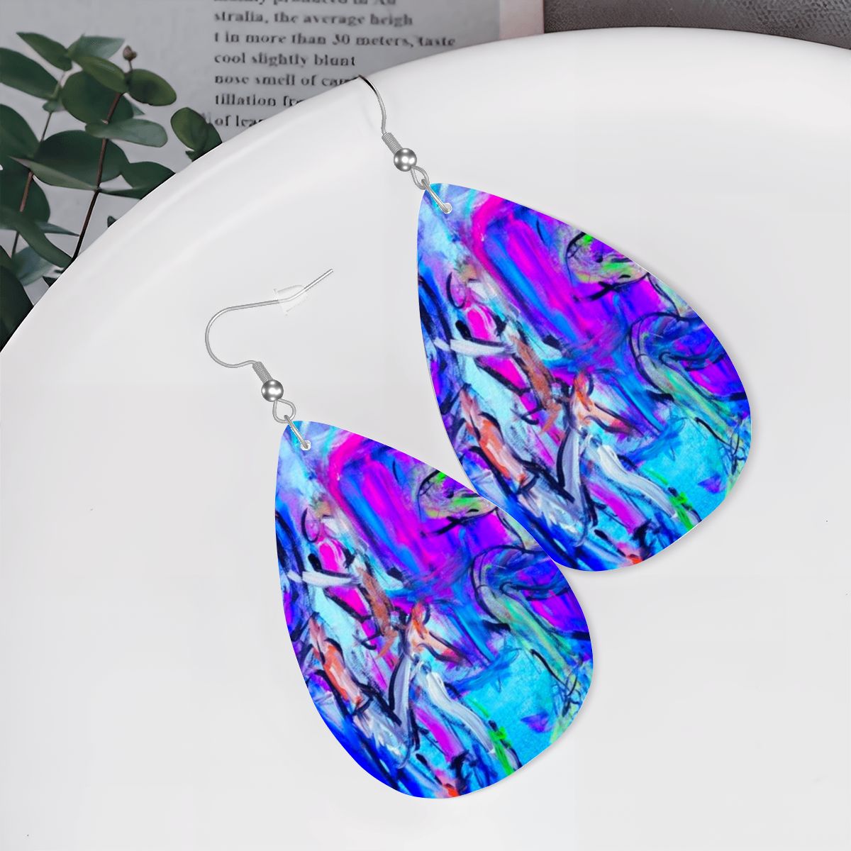Purple Delight — Original Art Earrings by Leeorah