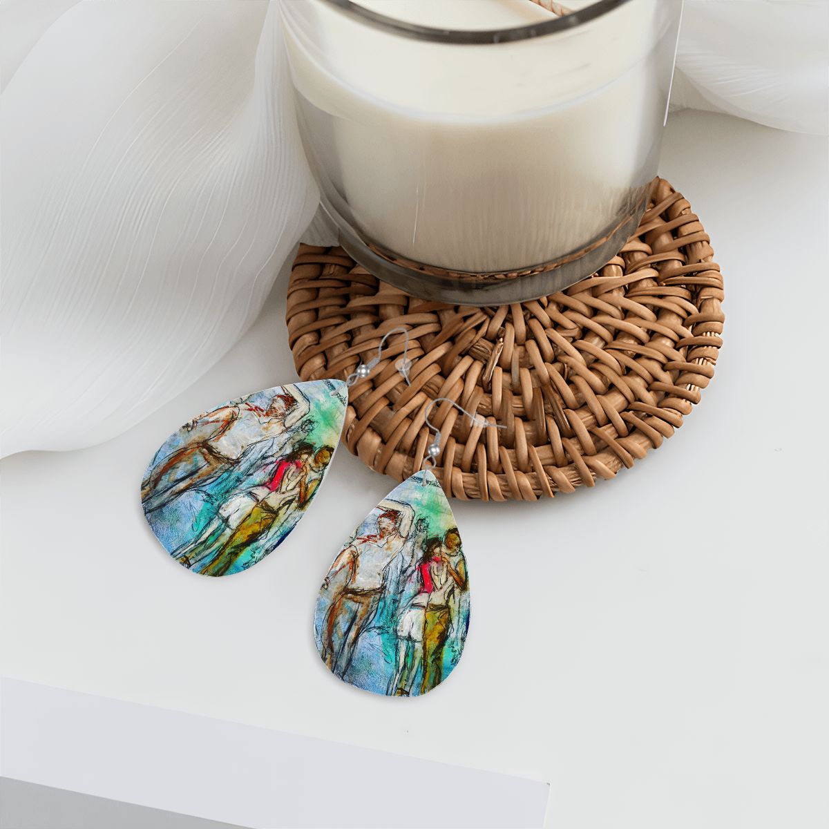 Best Night — Original Art Earrings by Leeorah