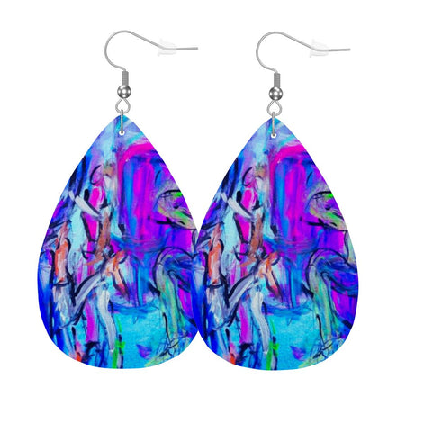 Purple Delight — Original Art Earrings by Leeorah