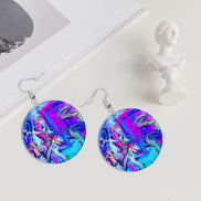 Purple Magic — Original Art Earrings by Leeorah