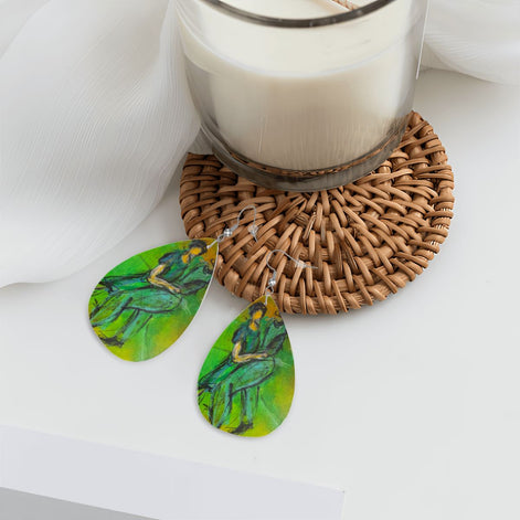 The Verde — Original Art Earrings by Leeorah