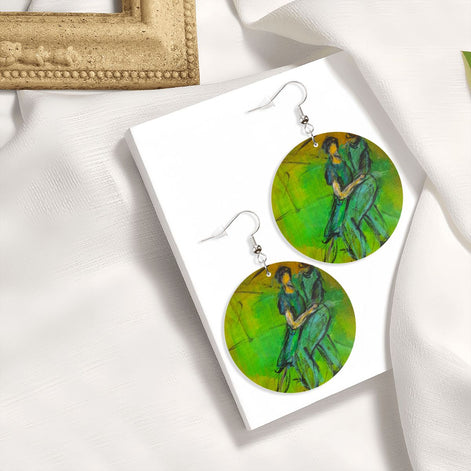 Verde — Original Art Earrings by Leeorah
