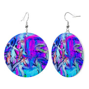 Purple Magic — Original Art Earrings by Leeorah