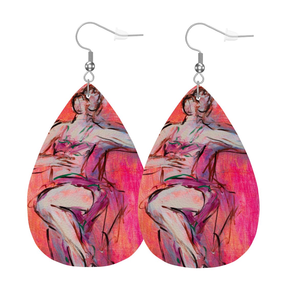 The Twist — Original Art Earrings by Leeorah