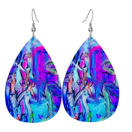 Purple Delight — Original Art Earrings by Leeorah