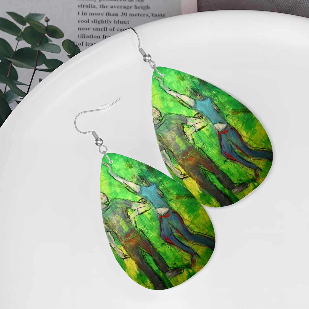 The Daniel — Original Art Earrings by Leeorah