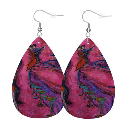 Dance Night — Original Art Earrings by Leeorah