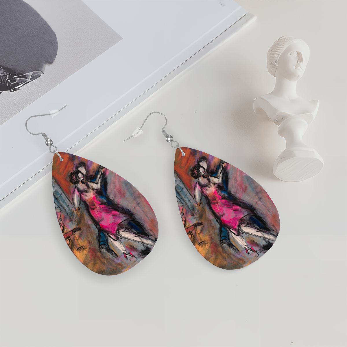 The Parisian — Original Art Earrings by Leeorah