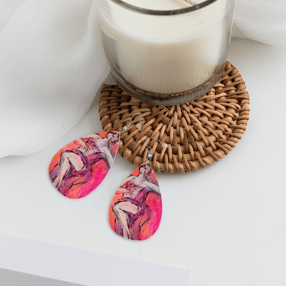 The Twist — Original Art Earrings by Leeorah