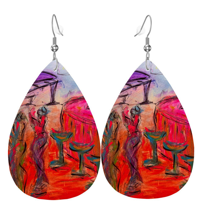 Piano Bar — Original Art Earrings by Leeorah