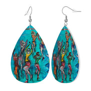 Aqua Move — Original Art Earrings by Leeorah