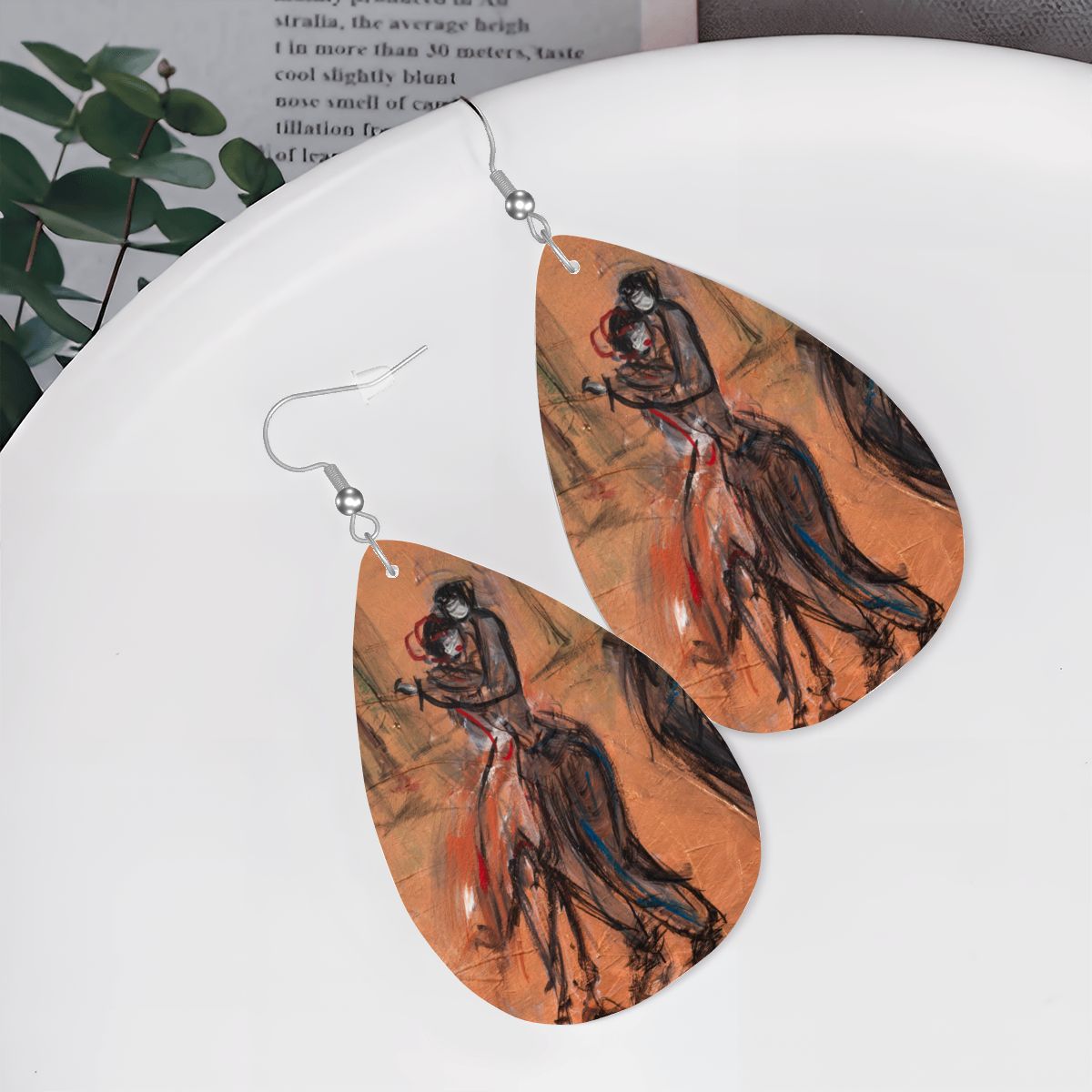 Gold Club — Original Art Earrings by Leeorah