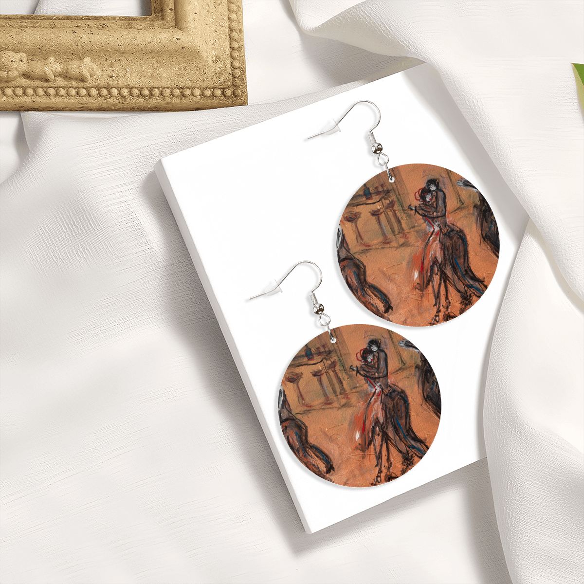 Golden — Original Art Earrings by Leeorah