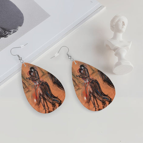 Gold Club — Original Art Earrings by Leeorah