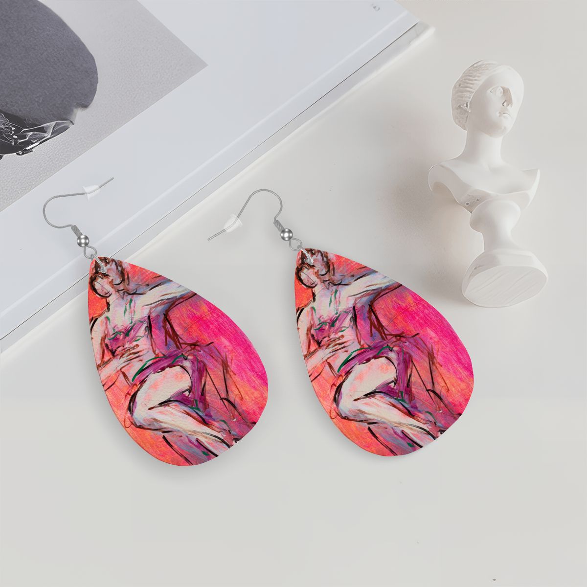The Twist — Original Art Earrings by Leeorah