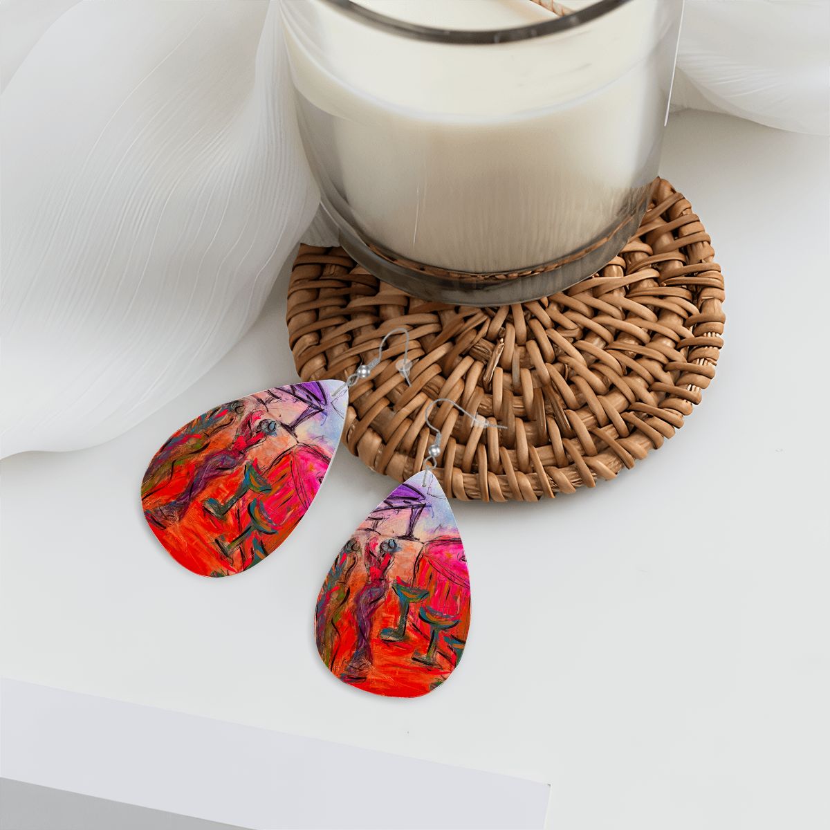 Piano Bar — Original Art Earrings by Leeorah