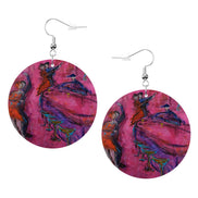 Pink Club — Original Art Earrings by Leeorah