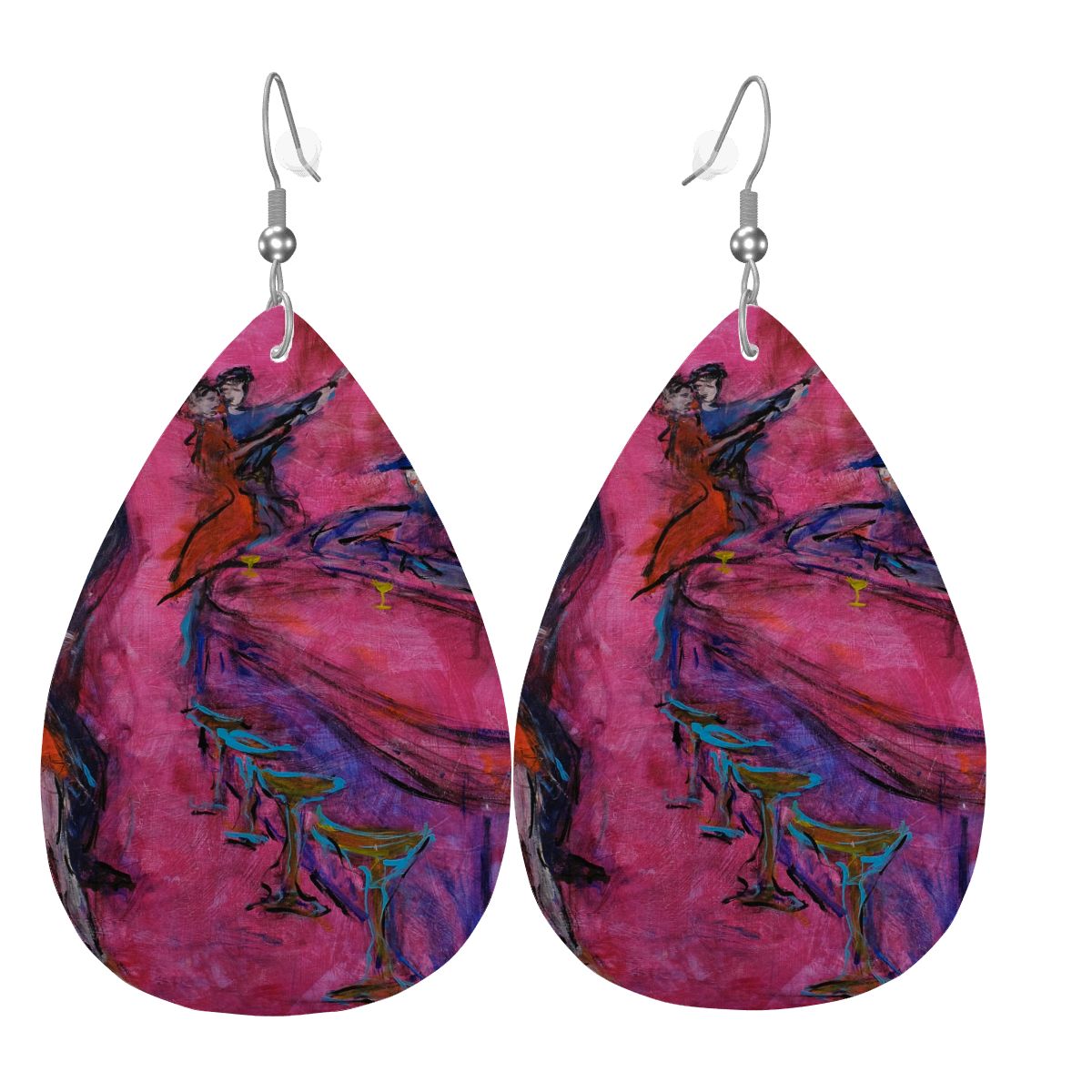 Dance Night — Original Art Earrings by Leeorah