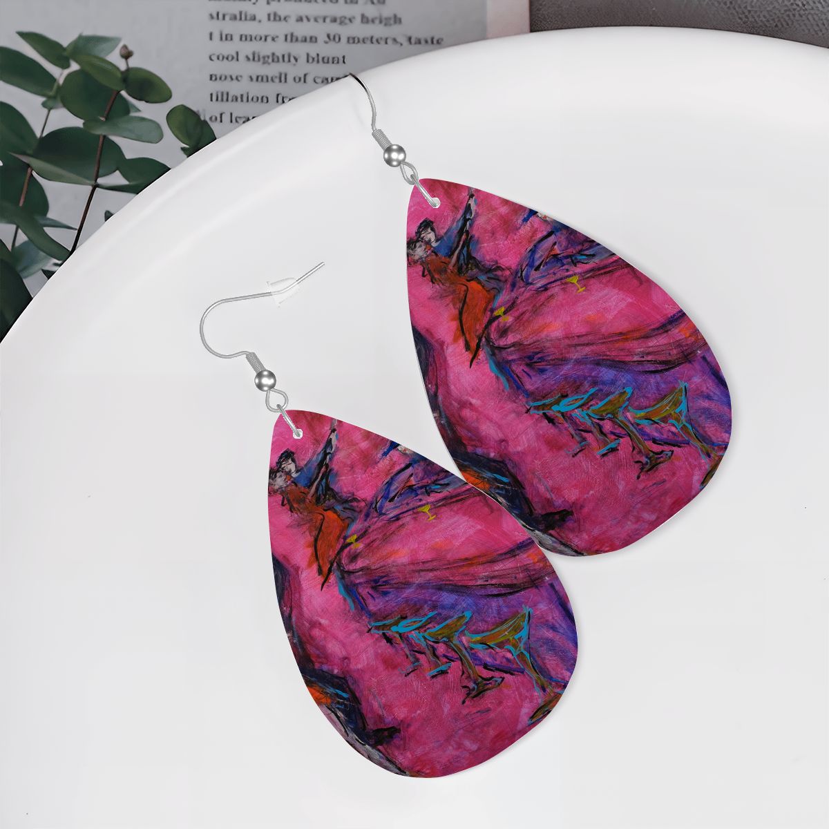 Dance Night — Original Art Earrings by Leeorah