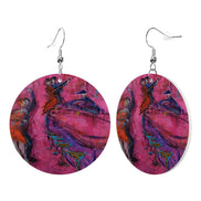 Pink Club — Original Art Earrings by Leeorah