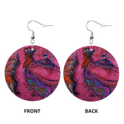 Pink Club — Original Art Earrings by Leeorah