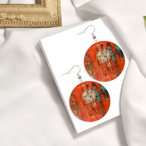 The Cairns — Original Art Earrings by Leeorah
