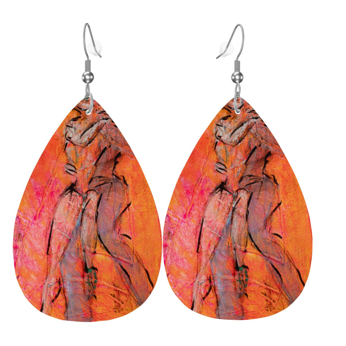 Smooth Dance — Original Art Earrings by Leeorah