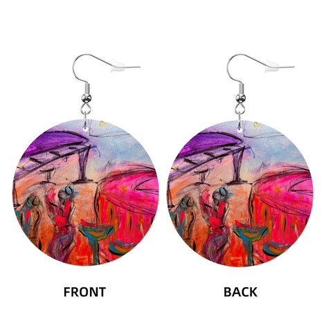 The Piano — Original Art Earrings by Leeorah